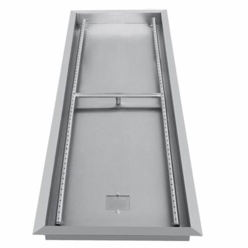 49 X16  Drop-In Fire Pit Pan W/Burner Table-Top Fireplace Parts Propane Tank Perspective: bottom