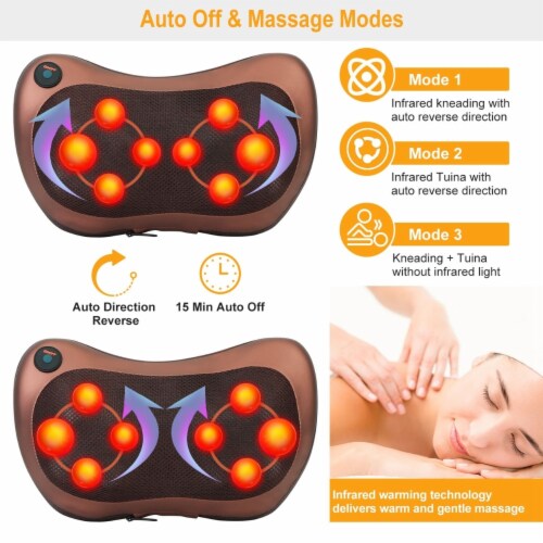 Neck Massage Pillow With Infrared Heat Car Charger Cushioned Pain Relief Yes Harris Teeter