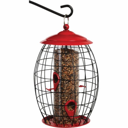 More Birds® Sweet Tweet Café Squirrel-Resistant Caged Tube Feeder Perspective: bottom