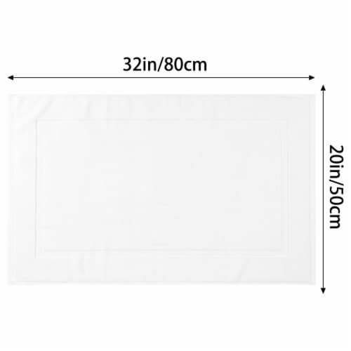 uxcell Towel Cotton Banded Reversible Step Out Soft Plush Absorbent Bath Rug Perspective: bottom