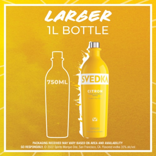 SVEDKA Citron Lemon Lime Flavored Vodka Perspective: bottom