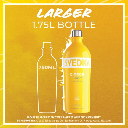 SVEDKA Citron Lemon Lime Flavored Vodka Perspective: bottom