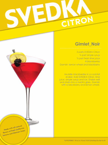 SVEDKA Citron Lemon Lime Flavored Vodka Perspective: bottom