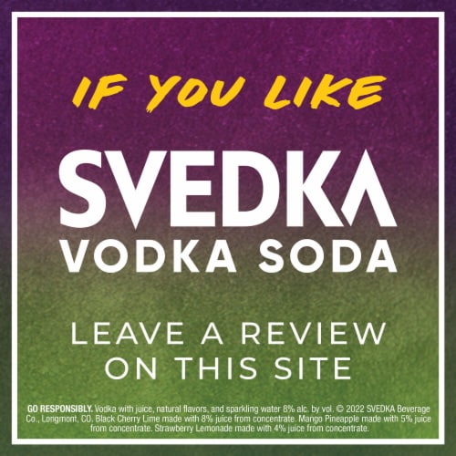 SVEDKA Strawberry Lemonade Vodka Soda Canned Cocktail Perspective: bottom