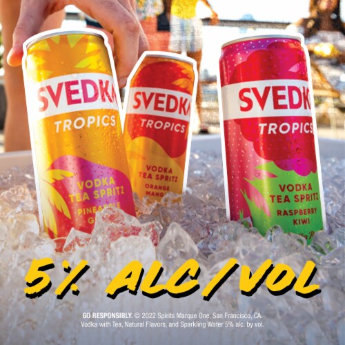 SVEDKA Tropics Variety Pack Vodka Tea Spritz Canned Cocktail Perspective: bottom