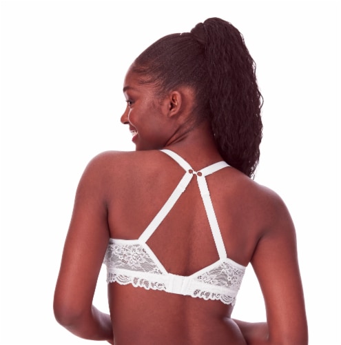 Bali Lace Desire Wire-Free Bra - White Perspective: bottom