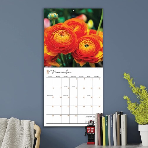 2022 Flowers 12 Month Wall Calendar by TF Publishing Perspective: bottom