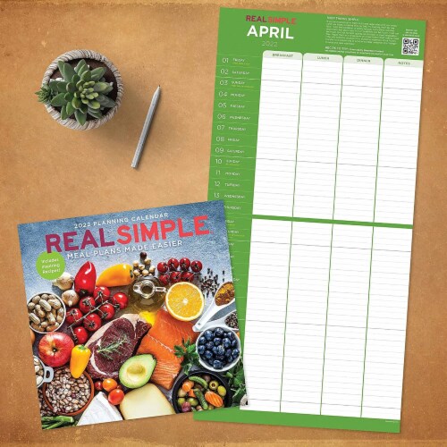 2022 Real Simple Wall Calendar by TF Publishing Perspective: bottom