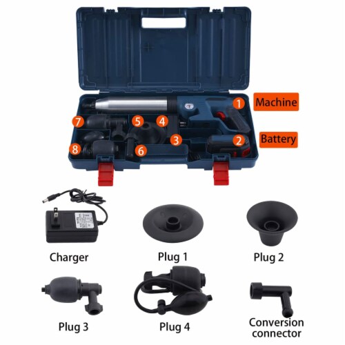 FEIYABDF Electric Rechargeable High Pressure Air Plunger for Unclogging Pipes Perspective: bottom