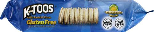 Kinnikinnick KinniToos Vanilla Sandwich Cream Cookies Perspective: bottom