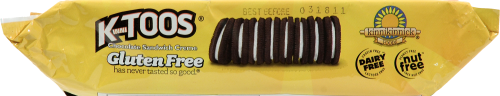 Kinnikinnick® KinniToos® Chocolate Sandwich Creme Cookies Perspective: bottom