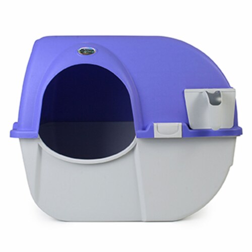 Omega Paw Roll 'n Clean Self Cleaning Cat & Kitten Litter Box, Large,  Periwinkle, 1 Piece - Kroger