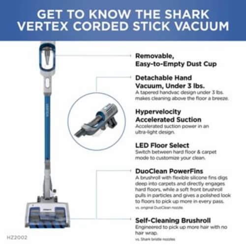 Shark® Vertex™ UltraLight™ DuoClean® PowerFins Corded Stick Vacuum w