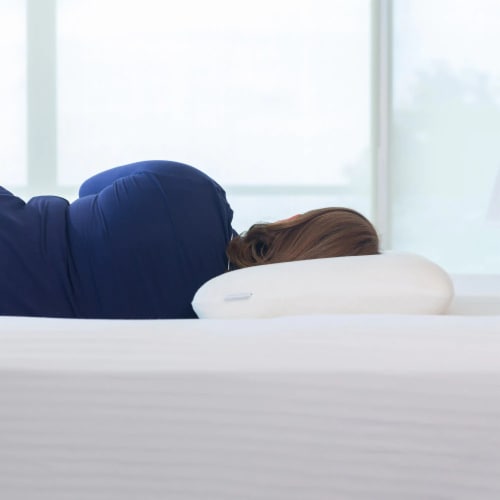 Dr. Pillow CHARCOALED MEMORY PILLOW WITH COOLING GEL LAYER, Blue Perspective: bottom