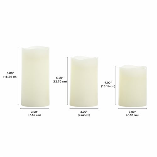 Sterno Home Flameless Pillar Candles - Ivory Perspective: bottom