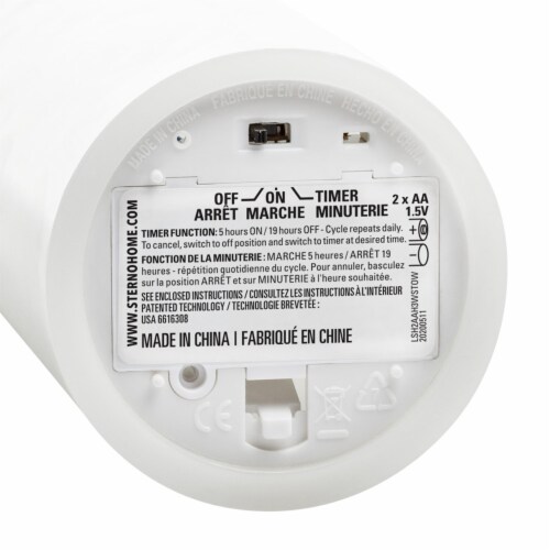 Sterno Home Outdoor Wax Pillar Candle - White Perspective: bottom