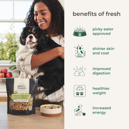 Freshpet Homestyle Creations Beef, Chicken & Turkey with Brown Rice & Veggies Fresh Dog Food Perspective: bottom