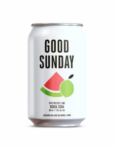 Good Sunday Watermelon Lime Vodka Soda Cocktail Perspective: bottom