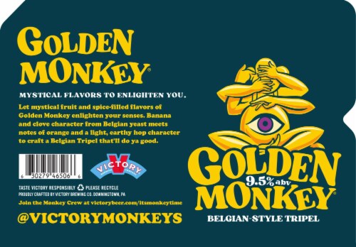 Victory® Brewing Company Golden Monkey® Ale Beer Perspective: bottom