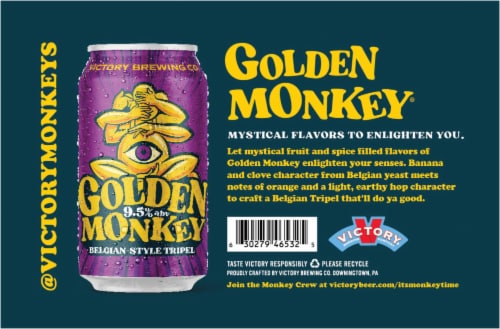 Victory Brewing Company Golden Monkey Belgian-Style Tripel Ale Beer 6 Cans Perspective: bottom