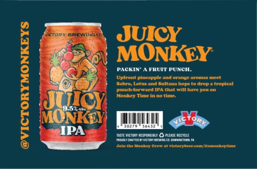 Victory Brewing Company® Juicy Monkey Hazy Imperial IPA Perspective: bottom