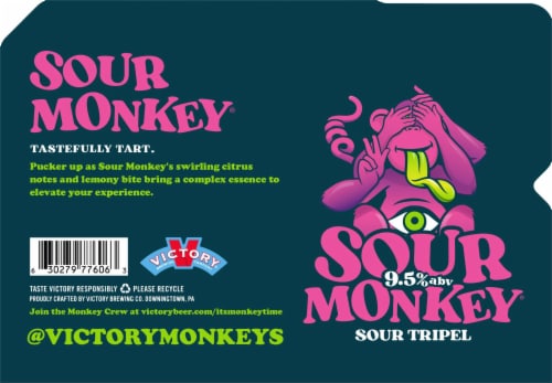 Victory® Brewing Company Sour Monkey® Beer Perspective: bottom