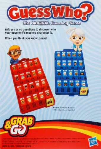 Guess Who? Grab and Go Game, Original Guessing Game for Ages 6 and up, 2  Player Travel Game - Hasbro Games