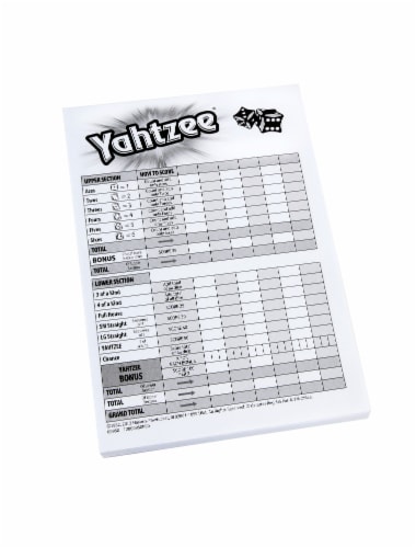 Hasbro® Yahtzee® Score Cards Perspective: bottom