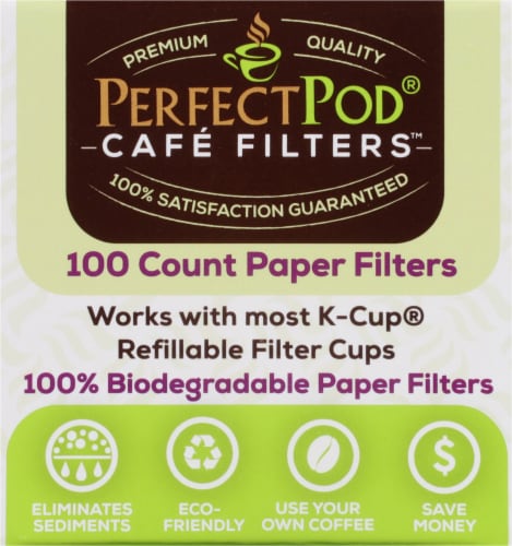 Perfect Pod® Cafe Filters™ Reusable Single Serve Coffee Filters - White Perspective: bottom
