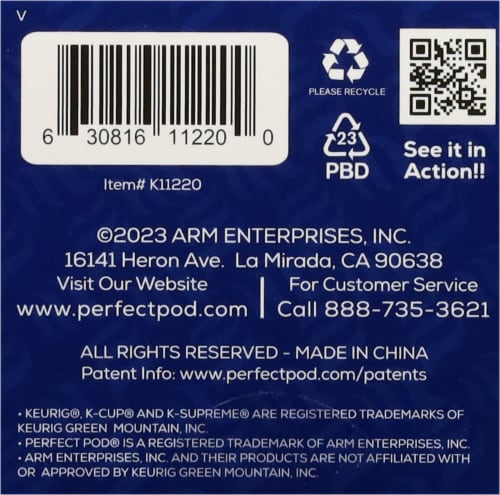 Perfect Pod® Universal Cafe Cup™ for Keurig® Brewers Perspective: bottom