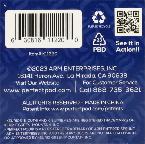 Perfect Pod® Universal Cafe Cup™ for Keurig® Brewers Perspective: bottom