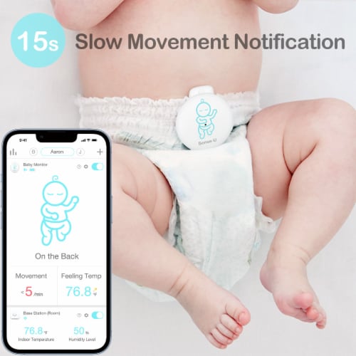 Baby Monitor 3: Tracks abdominal movement, rollover, temp, anywhere –  Sense-U