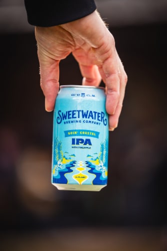 Sweet Water Brewing Company Goin' Coastal™ IPA With Pineapple Perspective: bottom