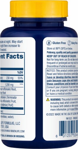 Renew Life Cleanse More Herbal and Mineral Detox Cleanse Capsules Perspective: bottom