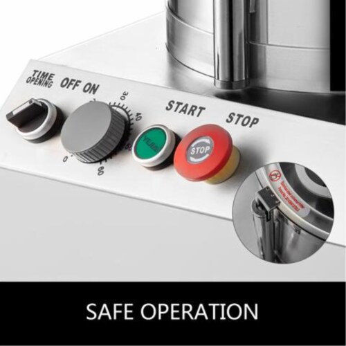 15L Commercial Food Processor Food Grinder Food Chopper S.Steel Vegetable Dicer Perspective: bottom