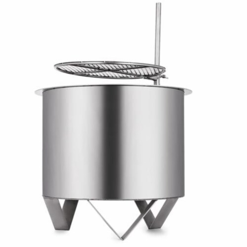 Double Fire Pit Patio Burner Bbq Grill Round Wood-Burning Flame Camping Site Perspective: bottom