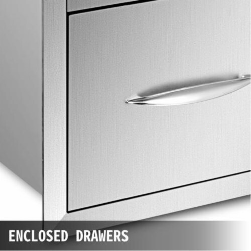 Bbq Door Triple Drawer Combo 38.1 W X 22.6 H Outdoor Kitchen Bbq Grill Storage Perspective: bottom
