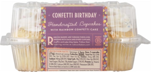 Rubicon Bakers Confetti Birthday Cupcakes Perspective: bottom