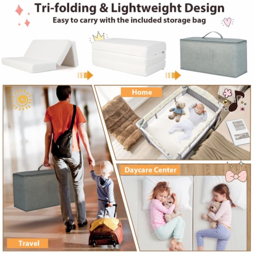 Tri fold pack n play mattress hotsell