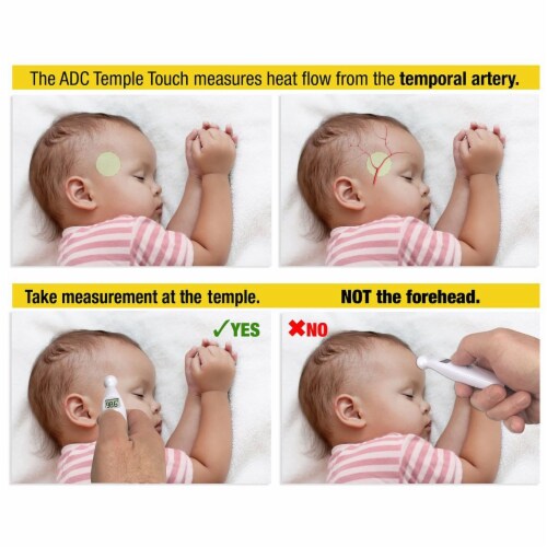 Adtemp Temporal Contact Thermometer LCD Display 427 1 Each Perspective: bottom