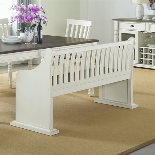 Farmhouse dining bench with back deals
