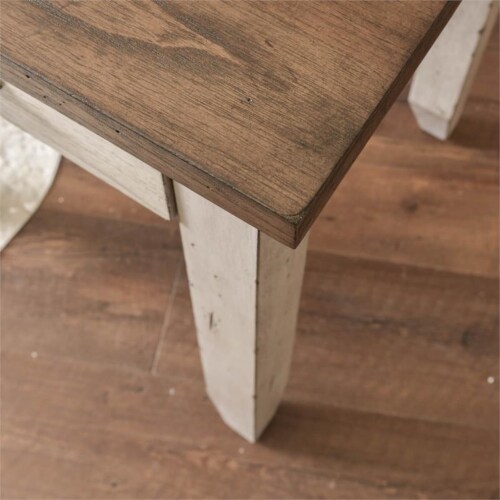 Steve Silver Bear Creek Rustic Ivory and Honey Multi-Function Table Perspective: bottom