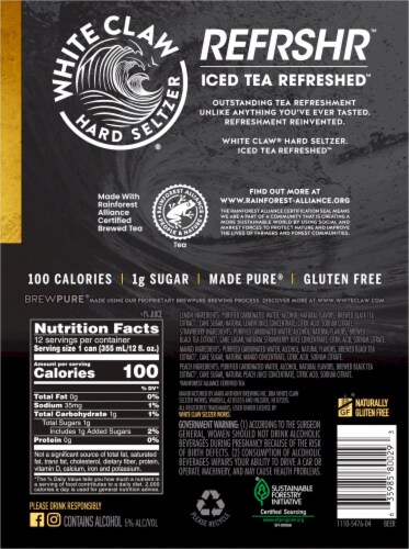 White Claw® Hard Seltzer REFRSHR Iced Tea Variety Pack Perspective: bottom