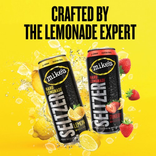 Mike's Hard Lemonade Strawberry Seltzer Single Can Perspective: bottom