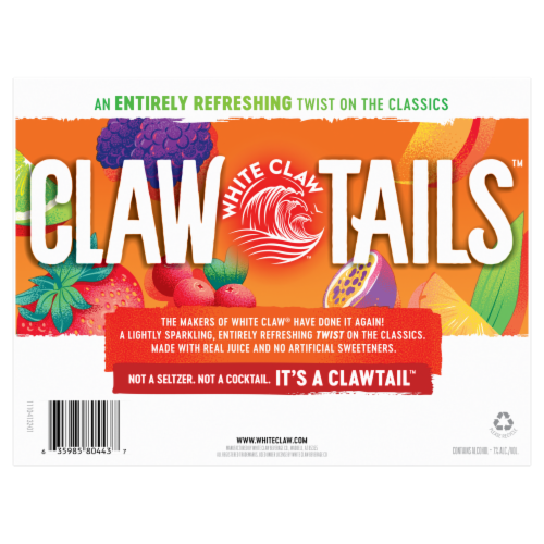 Clawtails™ by White Claw Variety Hard Seltzer Perspective: bottom