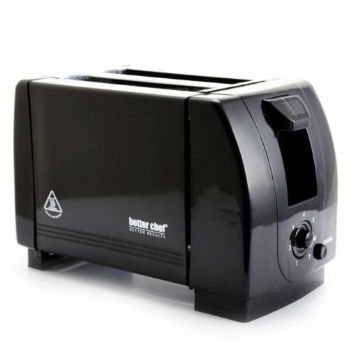 Better Chef 2-Slice Toaster With Pull-Out Crumb Tray Chrome Perspective: bottom