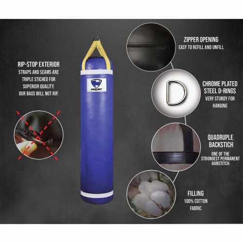 PROLAST 100 Lb Boxing MMA Filled Muay Thai Training Hanging Punching Bag,  Blue, 1 Piece - Kroger