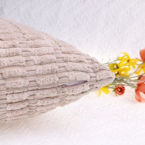 uxcell Pack of 2 Corduroy Decorative Throw Pillow Covers Boho Cushion Cases Perspective: bottom