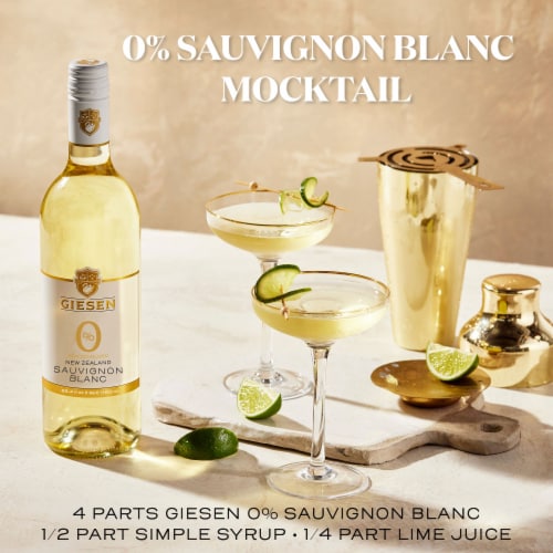 Giesen 0% Sauvignon Blanc Non-Alcoholic Low Calorie New Zealand White Wine Perspective: bottom