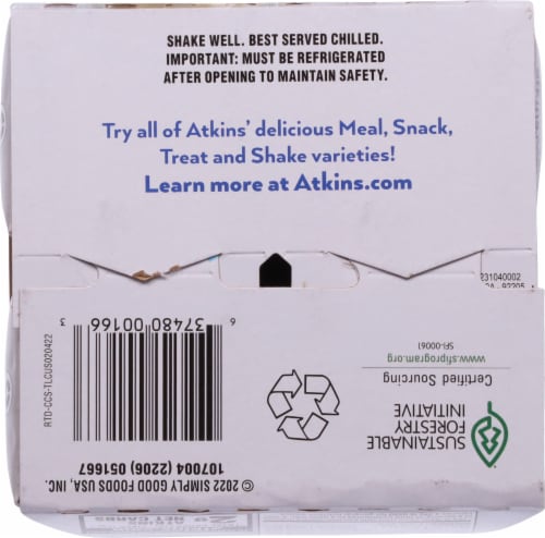 Atkins® Creamy Cinnamon Swirl Protein Shakes Perspective: bottom
